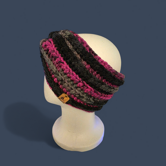Black Raspberry Twist Ear Warmer