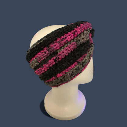 Black Raspberry Twist Ear Warmer