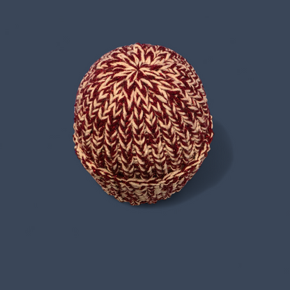 Pink And Red Sparkle Chunk Knit Beanie