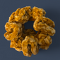 Golden Moss Crocheted Scrunchie