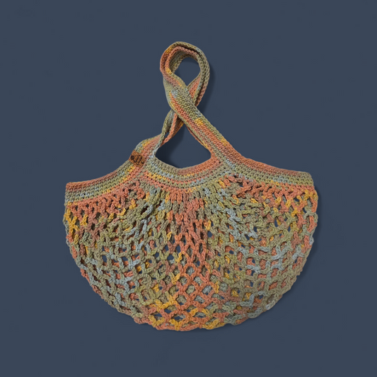 Pastel Ombre Mesh Market Bag