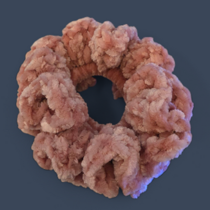 Quiet Pink Crocheted Scrunchie