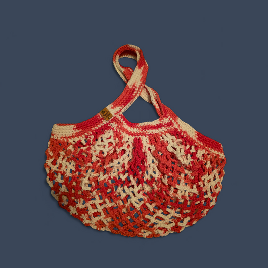 Rose Ombre Mesh Market Bag